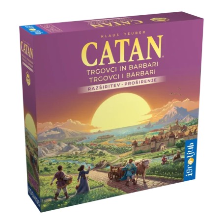 Družabna igra Catan 2025 razširitev Trgovci in barbari