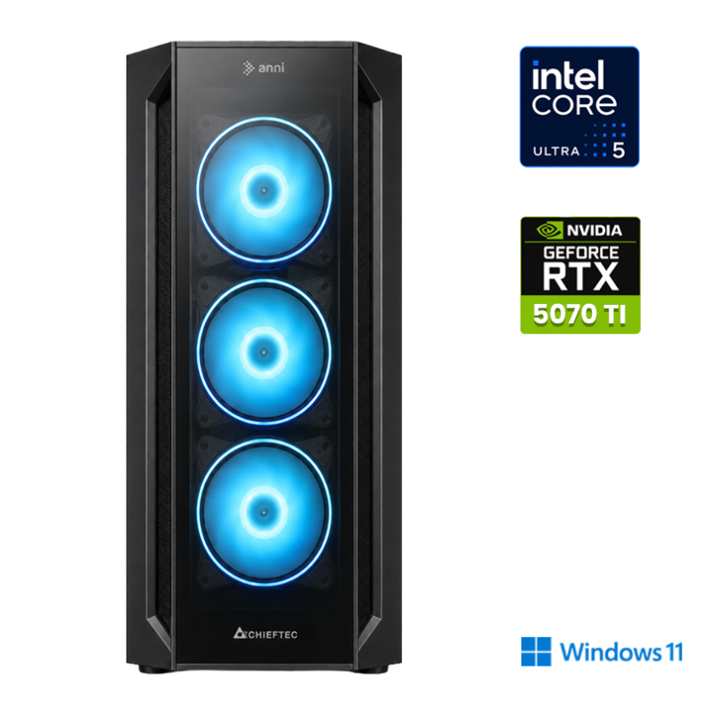 Računalnik ANNI Gamer Extreme Ultra 5 245KF / RTX 5070 Ti / 32 GB / 2 TB / W11H