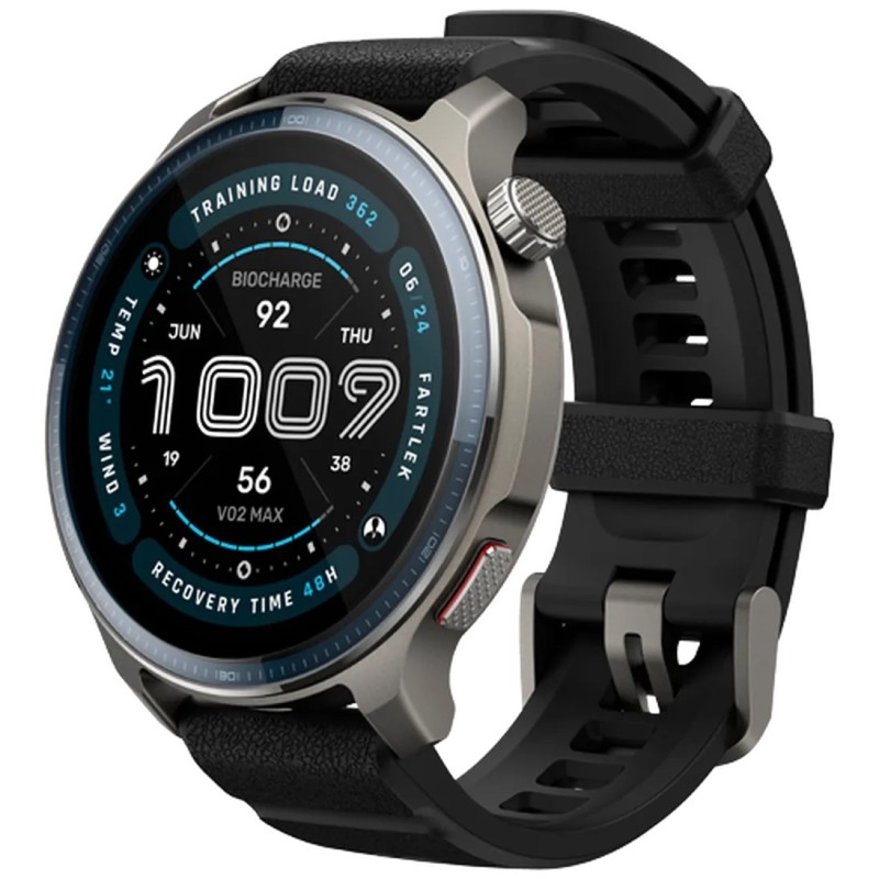 Pametna ura Amazfit Balance 2, srebrna (črn pašček)