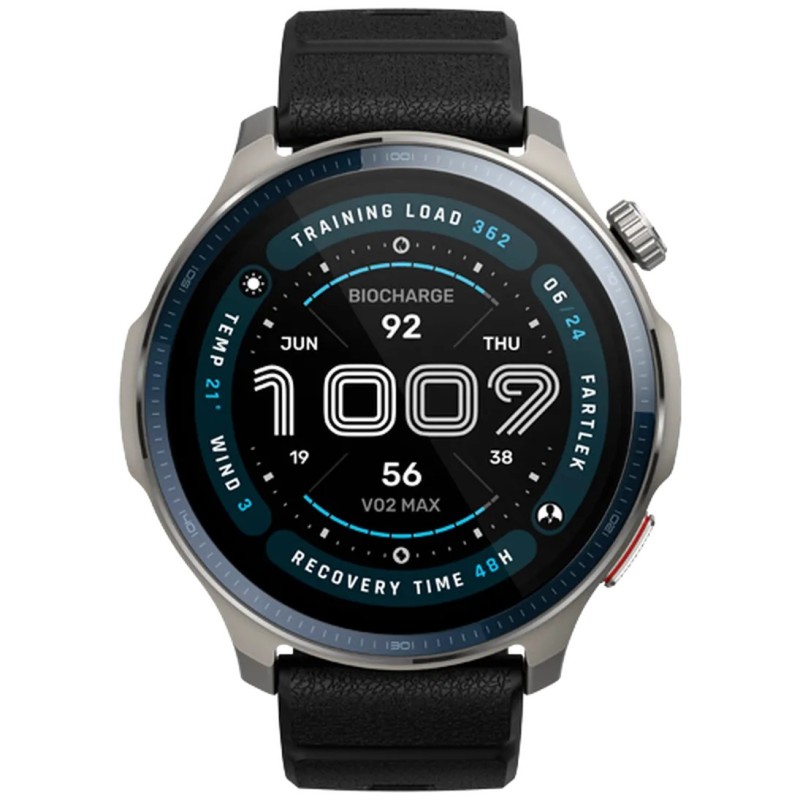 Pametna ura Amazfit Balance 2, srebrna (črn pašček)
