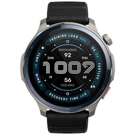 Pametna ura Amazfit Balance 2, srebrna (črn pašček)