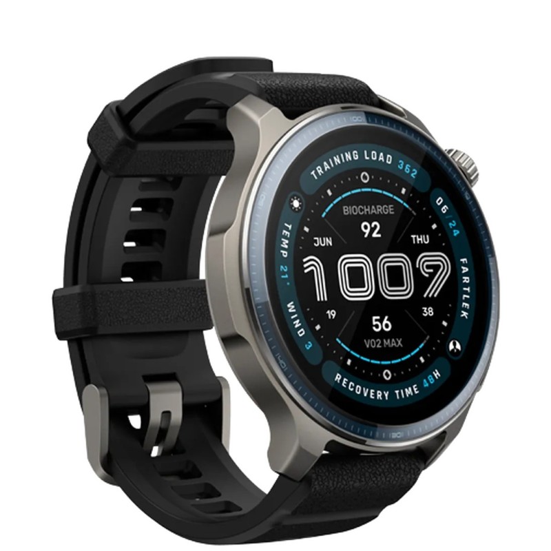 Pametna ura Amazfit Balance 2, srebrna (črn pašček)