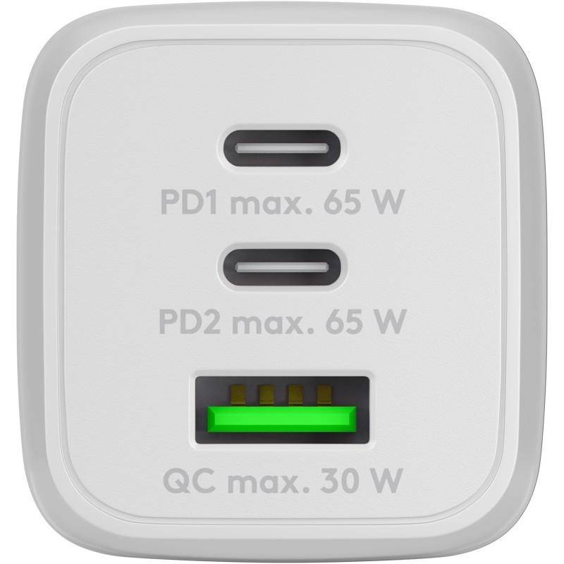 Napajalni adapter Goobay 65W USB-C GaN, bel