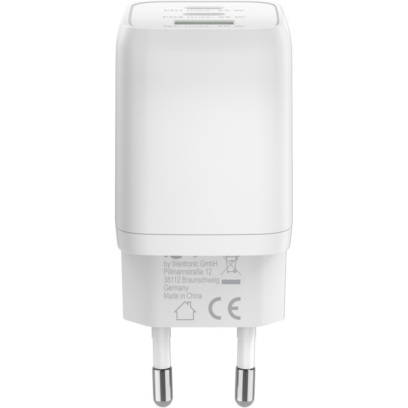 Napajalni adapter Goobay 65W USB-C GaN, bel