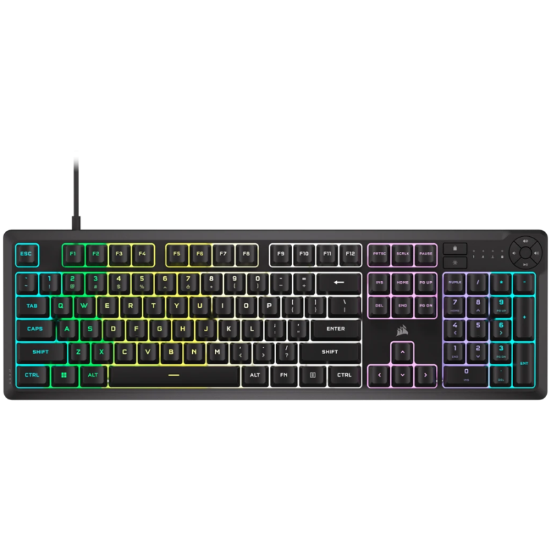 Tipkovnica Corsair K55 Core, RGB, črna
