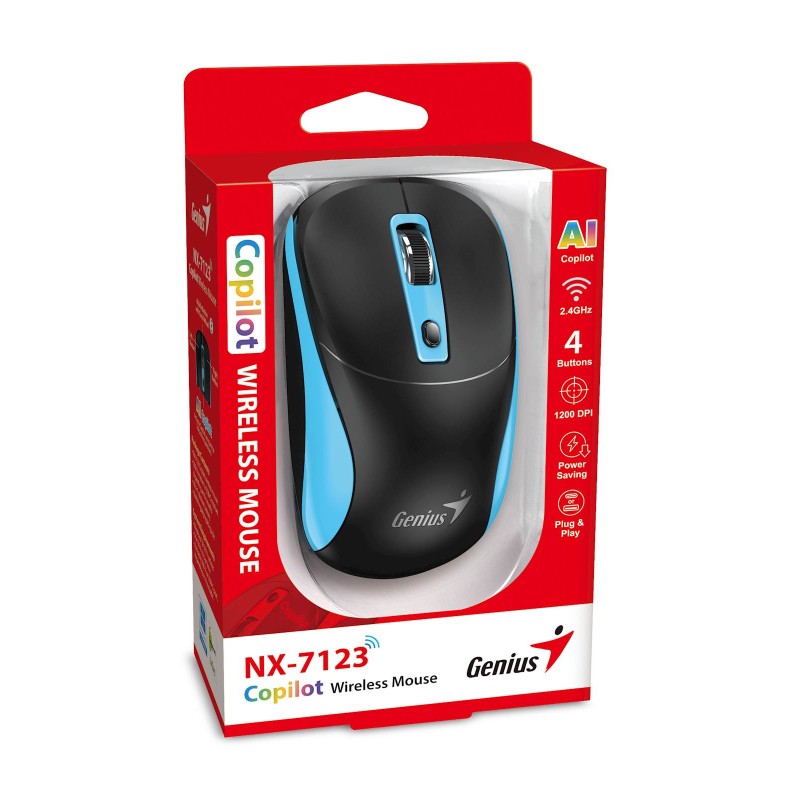 Miška Genius Copilot NX-7123, modra
