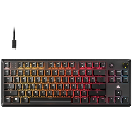 Tipkovnica Corsair K70 Core TKL, RGB, črna