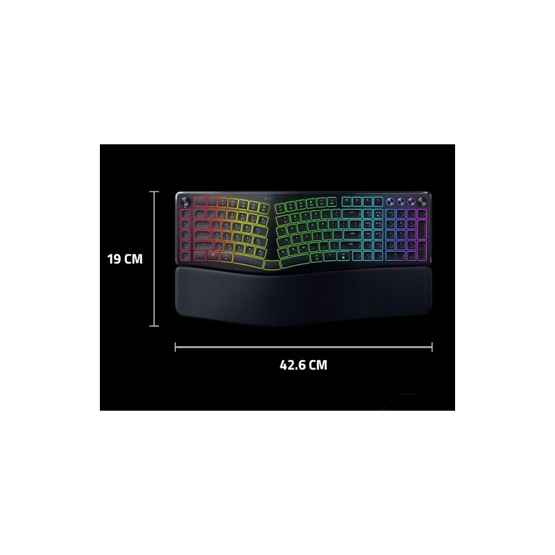 Tipkovnica Razer Pro Type Ergo, škarjasta stikala, US SLO g., črna