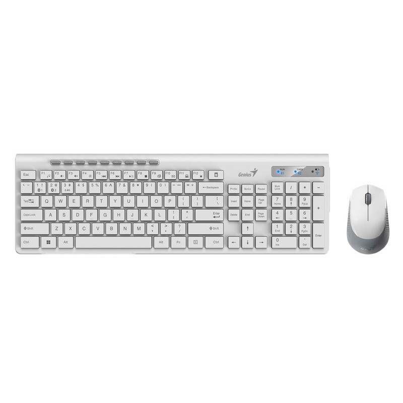 Tipkovnica in miška Genius Slim star 8230, bela