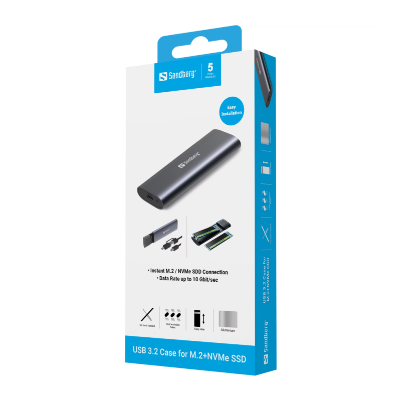 Ohišje za disk Sandberg za M.2 NVMe SSD