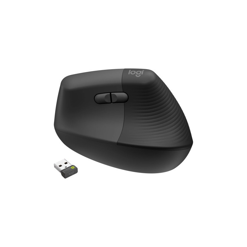 Miška Logitech Lift Vertical, ergonomska, siva