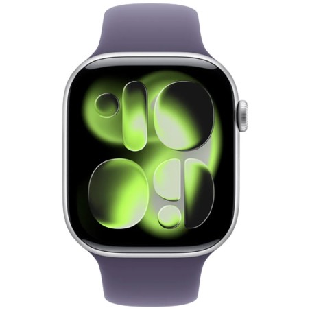 Pametna ura Apple Watch Series 11, 46mm, srebrna (vijoličen pašček M/L)