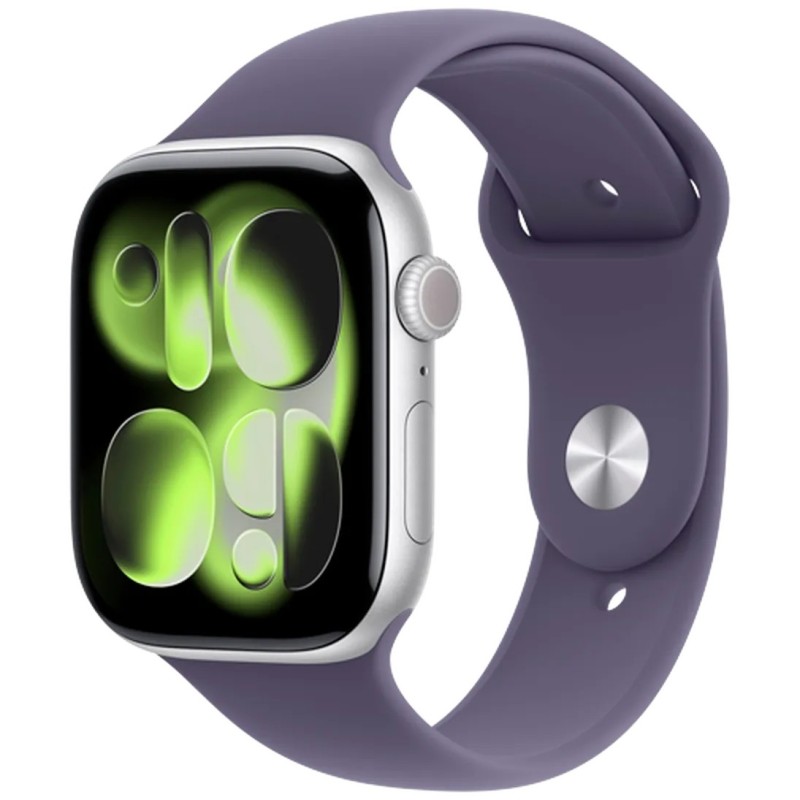Pametna ura Apple Watch Series 11, 46mm, srebrna (vijoličen pašček M/L)