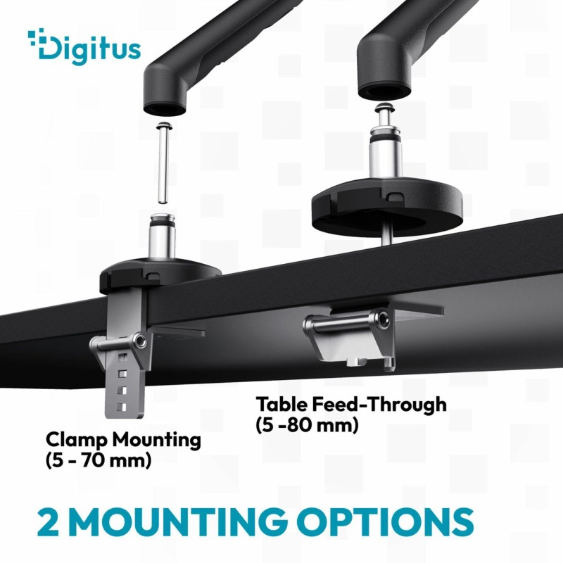 Namizni nosilec za monitor Digitus DA-90469, do 35, črn