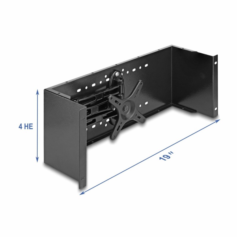 Nosilec za monitor Delock 42629, 19 rack 4U, črn