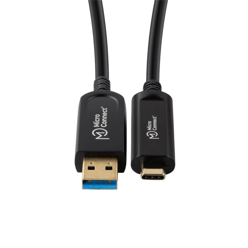 Kabel optični MicroConnect USB C-A 3.2 Gen 2x1 5V/800mA, 20m, črn