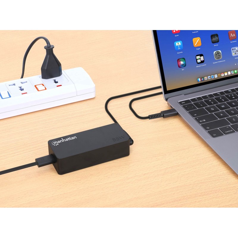 Napajalnik za prenosnik Manhattan USB-C Power Delivery, 65 W