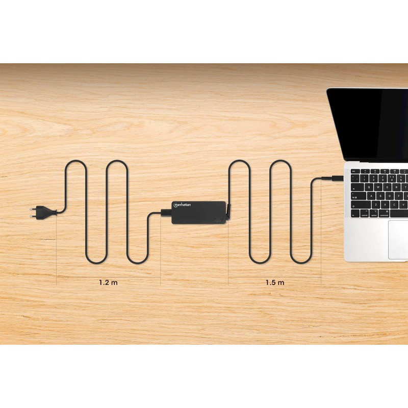 Napajalnik za prenosnik Manhattan USB-C Power Delivery, 65 W