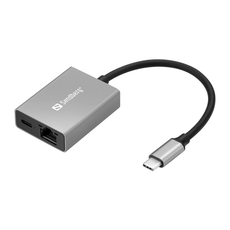 Adapter Sandberg USB-C na RJ45 Gigabit Ethernet s PD 100 W