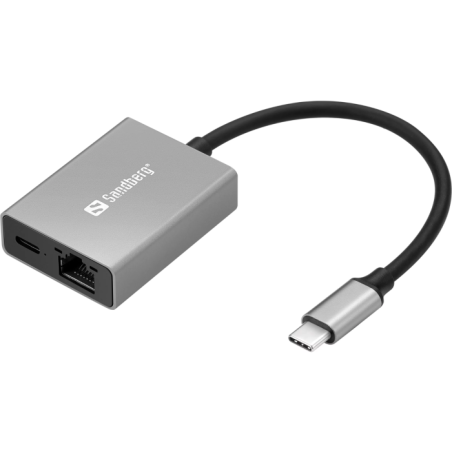 Adapter Sandberg USB-C na RJ45 Gigabit Ethernet s PD 100 W