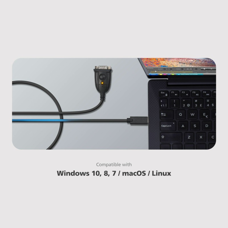 Adapter ATEN USB-C na serijski DB9 (RS-232)