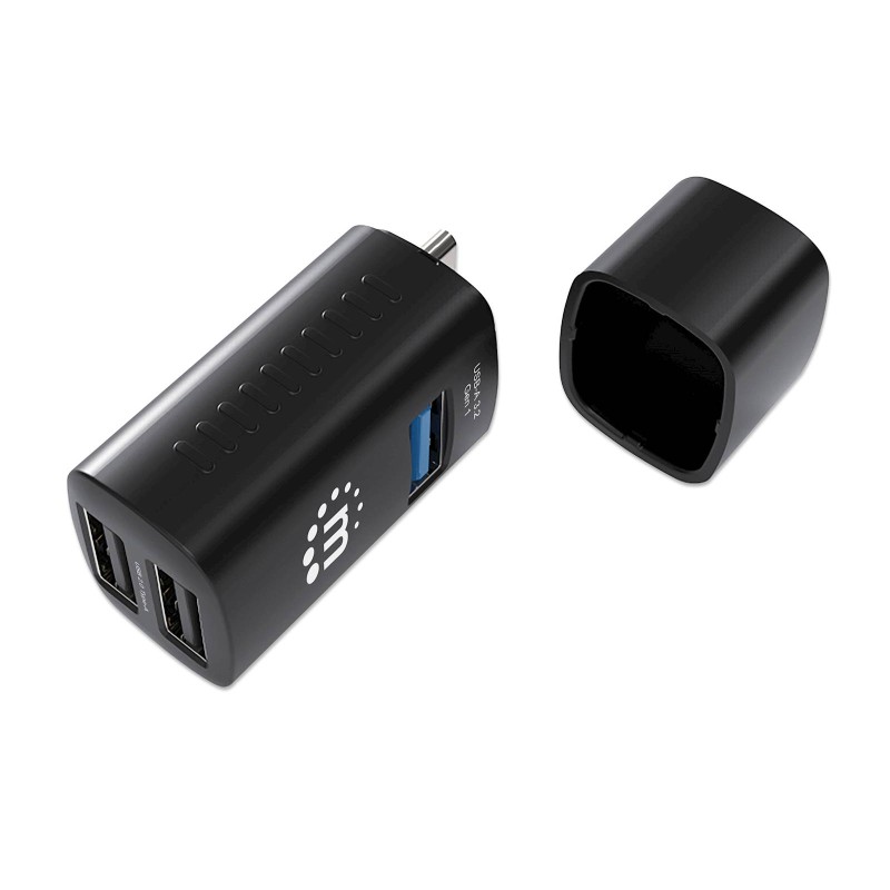 USB Mini Hub Manhattan, 3-portni, USB 3.0/2.0 Type-C