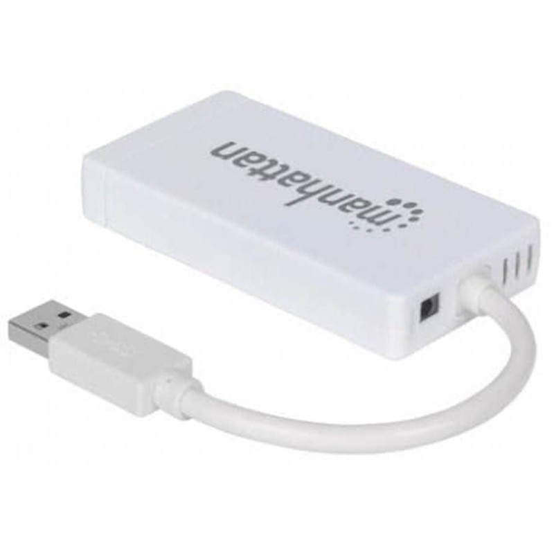 USB Hub Manhattan, 3-portni, USB 3.0 Type-C/A z Gigabit Ethernet adapterjem