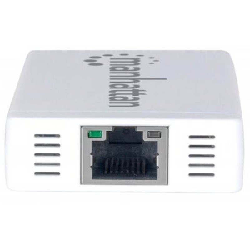 USB Hub Manhattan, 3-portni, USB 3.0 Type-C/A z Gigabit Ethernet adapterjem