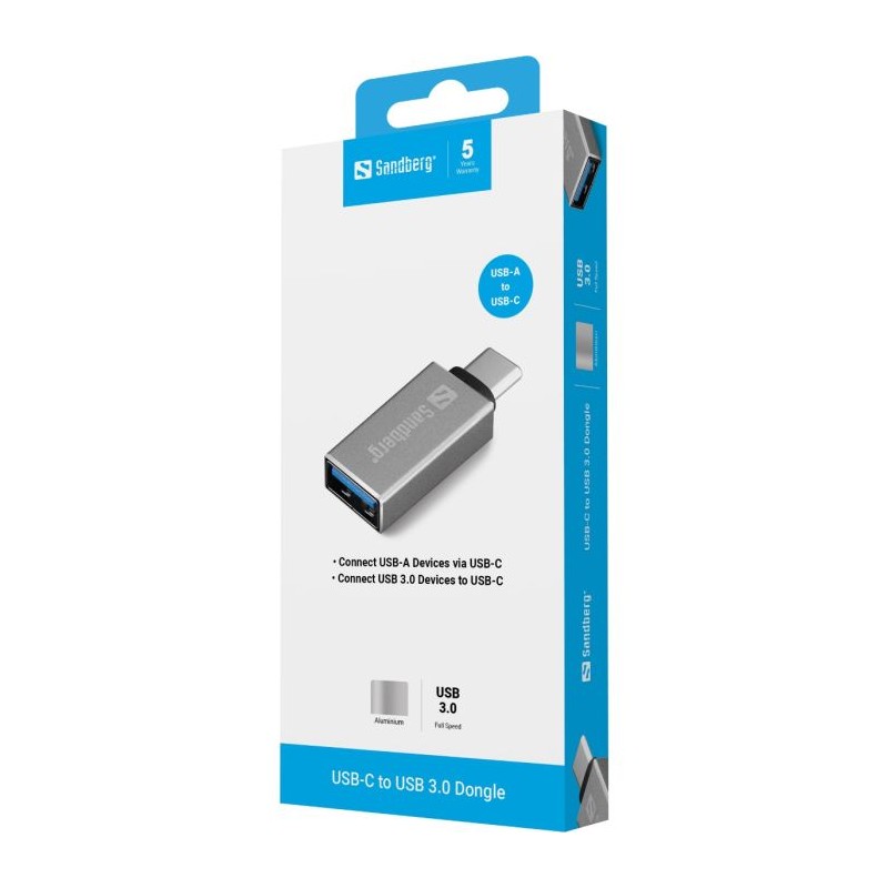 Adapter Sandberg USB-C na USB-A 3.0 Dongle