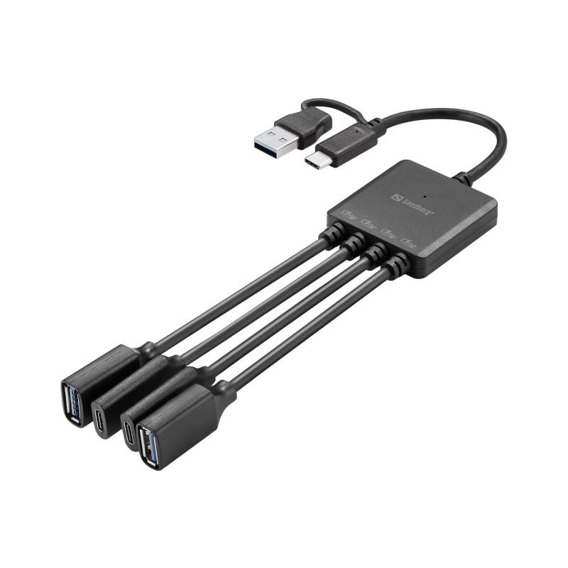 Adapter Sandberg USB-C/A na 2x USB-A + 2x USB-C Splitter