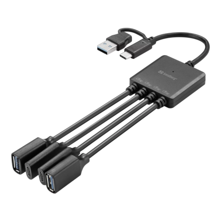 Adapter Sandberg USB-C/A na 2x USB-A + 2x USB-C Splitter