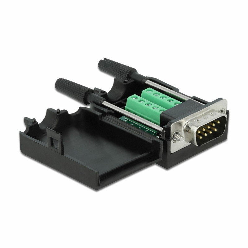 Adapter Delock DB9 (M) na terminalski blok z ohišjem