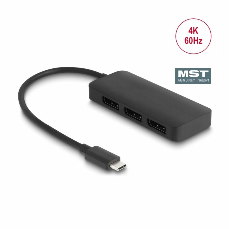 Adapter Delock 88041 DisplayPort na 3x USB-C