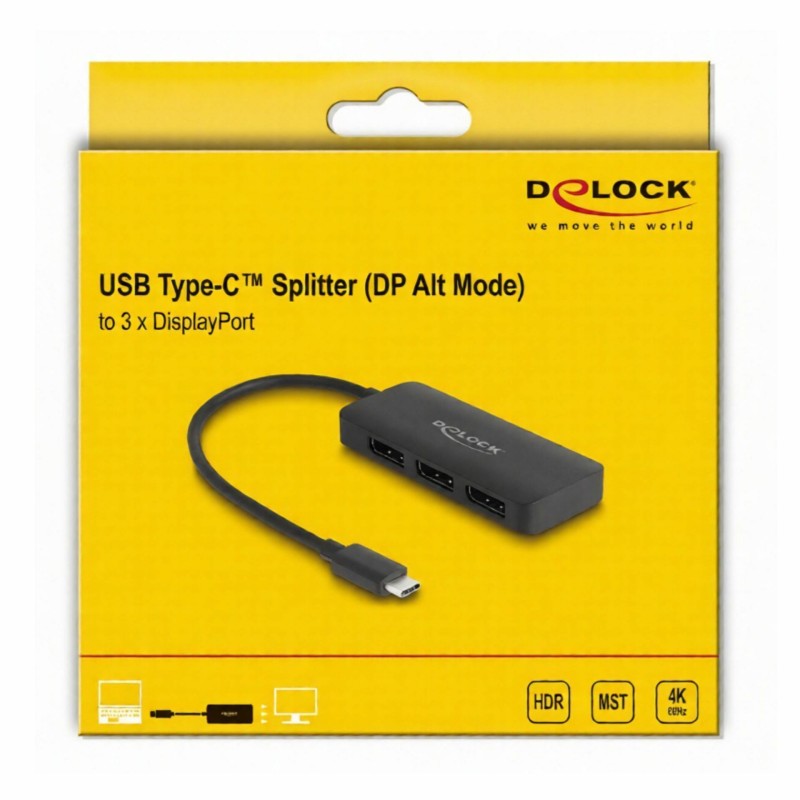 Adapter Delock 88041 DisplayPort na 3x USB-C