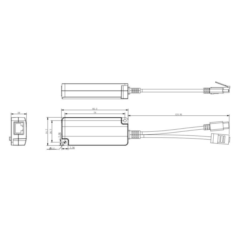 Adapter MicroConnect USB-C na RJ45, PoE