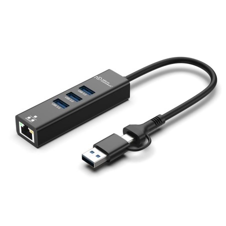 Adapter MicroConnect Premium USB-A/USB-C na 3x USB-A 3.0 in RJ45