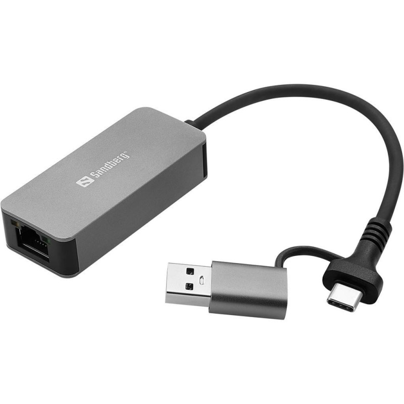Adapter Sandberg USB-C/USB-A na RJ45 2.5 Gigabit Ethernet