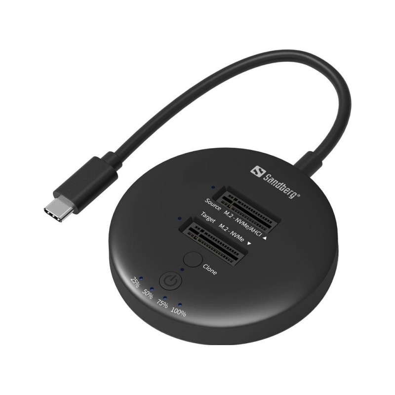 Klonirna postaja Sandberg USB 3.2 za M.2 SATA in M.2 NVMe SSD