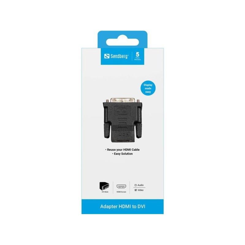 Adapter Sandberg DVI (M) na HDMI (Ž)