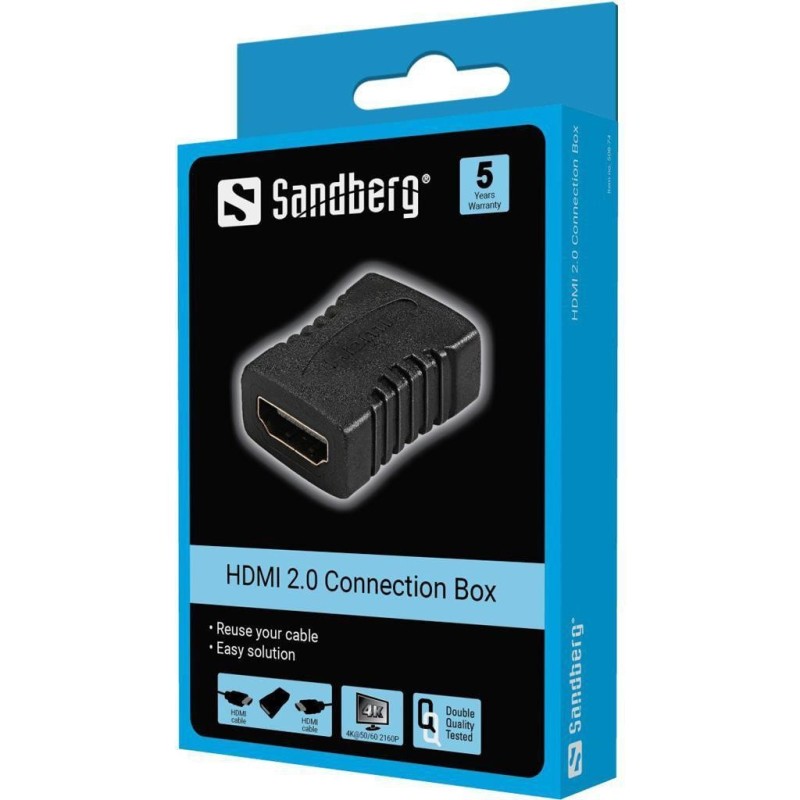 Adapter Sandberg HDMI 2.0 (Ž) – HDMI 2.0 (Ž)