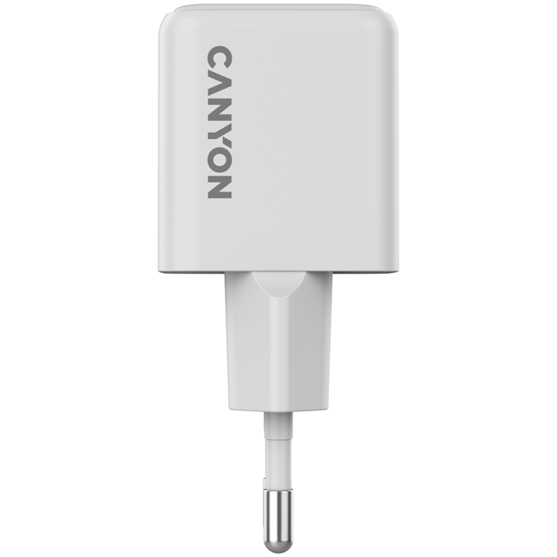 Polnilec Canyon CU20AC GaN 20W, 1x USB-C PD, 1x USB-A QC, bel