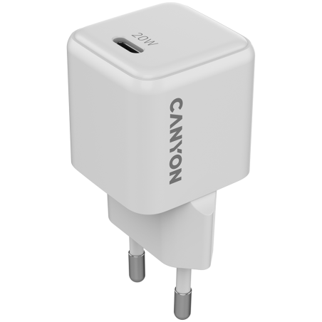 Polnilec Canyon CU20C GaN 20W, 1x USB-C PD, bel