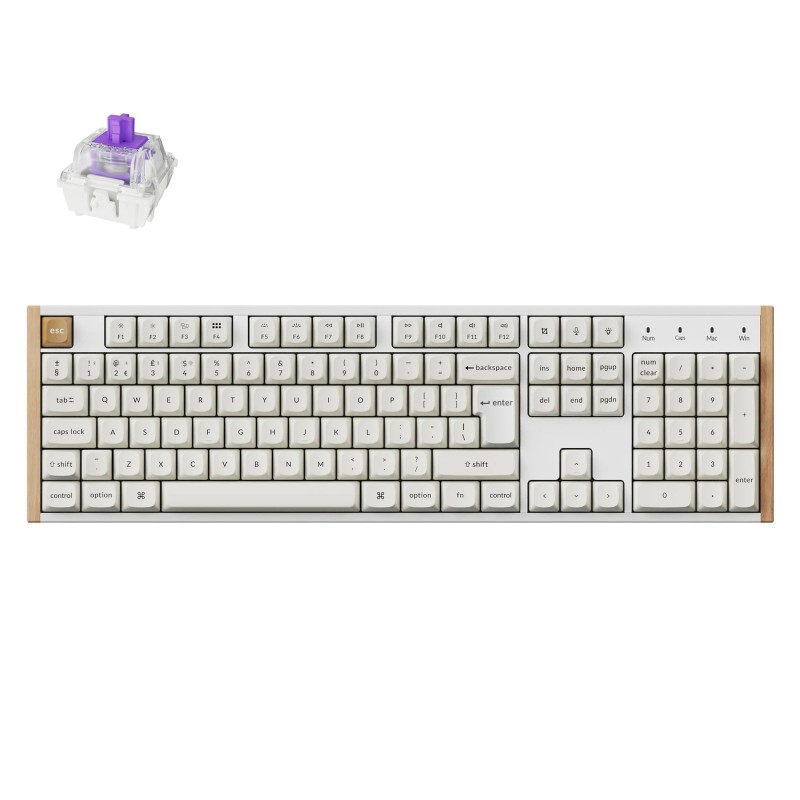 Tipkovnica Keychron K10 HE, Gateron Nebula stikala, RGB, bela, Special Edition