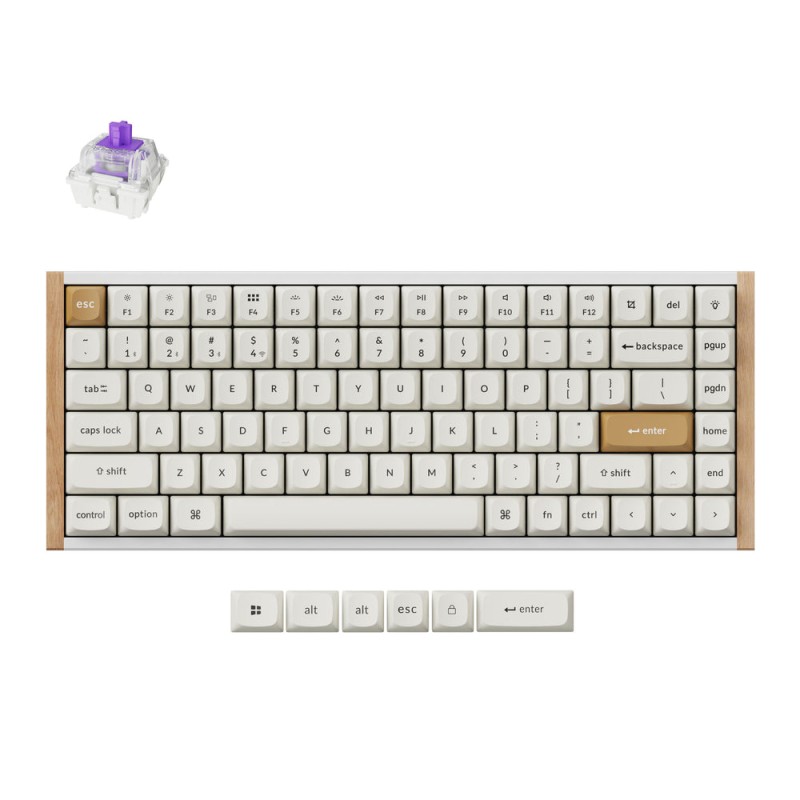 Tipkovnica Keychron K2 HE, Gateron Nebula stikala, RGB, bela, Special Edition