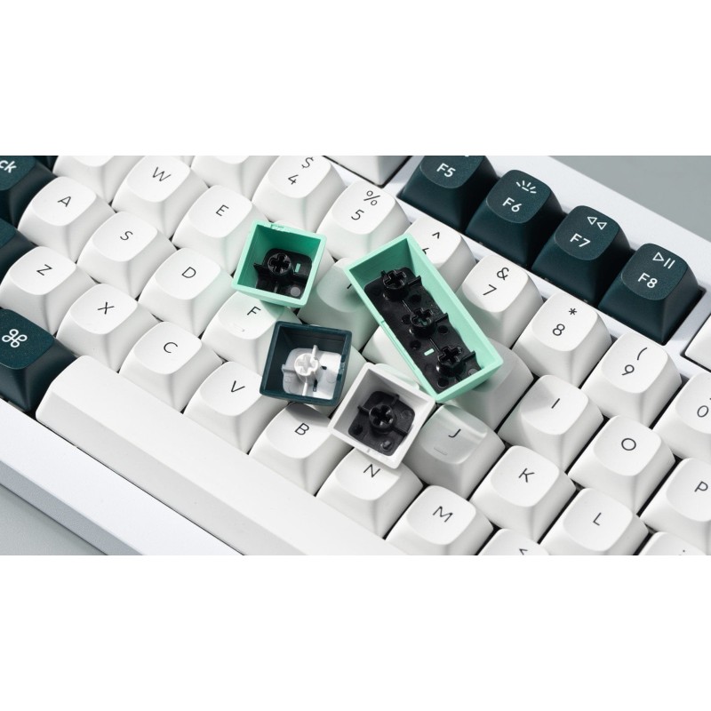 Tipkovnica Keychron Q1 HE, Gateron Nebula stikala, RGB, bela