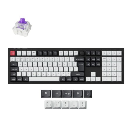 Tipkovnica Keychron Q6 HE, Gateron Nebula stikala, RGB, PBT, črna