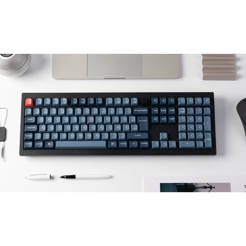 Tipkovnica Keychron V6 Max, Gateron Jupiter rdeča stikala, RGB, PBT, črna