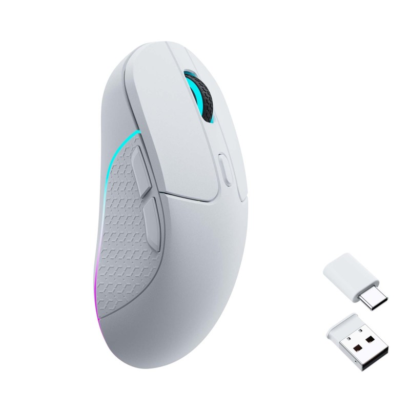 Miška Keychron M3, RGB, bela