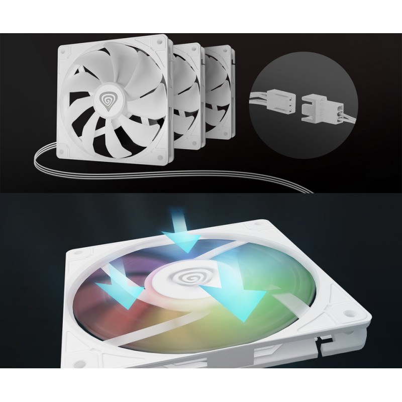 Ventilator GENESIS OXAL 120 ARGB, bel