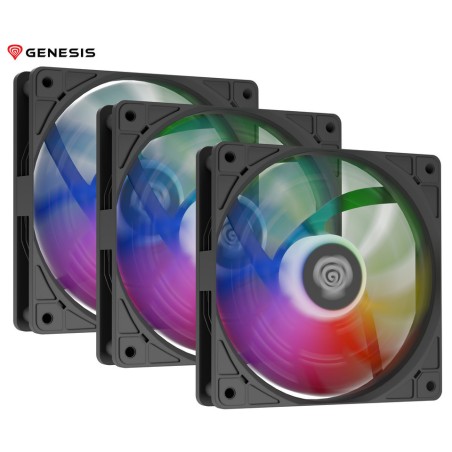 Ventilator GENESIS OXAL 120 ARGB 3-PACK, črn